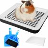 Small Animal Fhiny | Fhiny Guinea Pig Litter Box, Small Pet Potty Training Chinchilla Bedding Litter Pan With Disposable Cage Liners & Cleaning Broom Cage Accessories For Young Guinea Pig Chinchilla (Grayish Purple)