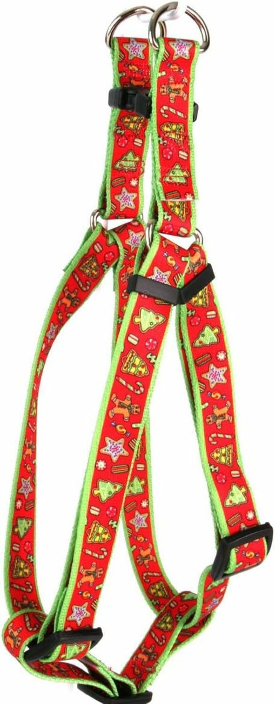 Small Animal Yellow Dog Design | Yellow Dog Design Holiday Treats Roman Style H Dog Harness, X-Large/1\" Wide