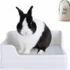 Small Animal RUBYHOME | Rubyhome Large Rabbit Litter Box 14\" X 9.4\" Bunny Toilet Two-Layer Design Rabbit Litter Pan For Cage, Bunny Restroom Litter Tray