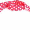 Small Animal Yellow Dog Design | Yellow Dog Design Strawberry Polka Dot Dog Leash-Size Small/Medium-3/4 Inch Wide And 5 Feet (60 Inches) Long