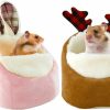 Small Animal CooShou | Cooshou 2Pcs Hamster Mini Bed, Warm Small Pets Animals House Bedding, Cozy Nest Cage Accessories, Lightweight Cotton Sofa For Dwarf Hamster