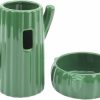 Small Animal Alfie | Alfie Pet - Janice 2-Piece Set Cactus Ceramic Water Bottle Stand And Food Bowl For Small Animals Like Mouse, Chinchilla, Guinea Pig, Gerbil And Dwarf Hamster - Color: Green