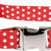 Small Animal Yellow Dog Design | Yellow Dog Design New Red Polka Dot Roman Style H Dog Harness, X-Small-3/8 Wide Fits Chest Of 8 To 14\"