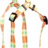 Small Animal Yellow Dog Design | Yellow Dog Design Madras Orange Step-In Dog Harness, Medium-3/4 Wide And Fits Chest Of 15 To 25\"