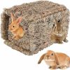 Small Animal Hamiledyi | Hamiledyi Natural Rabbit Seagrass House Mat Hideaway Hut Toy,Hand Woven Folding Beds Sleeping Chew Toys For Guinea Pig Hamsters Chinchilla Ferret Bunny Small Animals