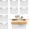 Small Animal Kisston | Kisston 12 Pieces Cardboard Pet Carriers 17.5 X 8.5 X 15 Inches For Small Animals Cat Hamster Guinea Pig Rabbit Bird Travel Box