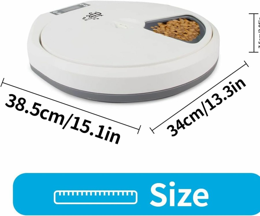 Small Animal ALL FOR PAWS | All For Paws Automatic Cat Feeders,5 Meal Automatic Dog Feeder,Cat Food Dispenser With Programmable Timer,Automatic Pet Feeder For Dry And Wet Food