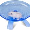 Small Animal zswell | Zswell 1 Pack Exercise Wheel Jogging Running Hamster Flying Saucer For Syrian Hamsters Rat Gerbils Mice Chinchilla Guinea Pig Squirrel And Other Small Animal (Pink)