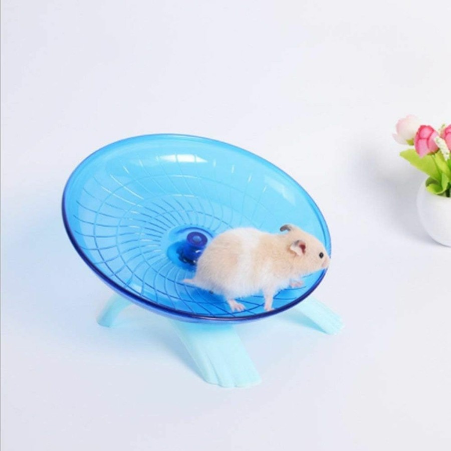 Small Animal zswell | Zswell 1 Pack Exercise Wheel Jogging Running Hamster Flying Saucer For Syrian Hamsters Rat Gerbils Mice Chinchilla Guinea Pig Squirrel And Other Small Animal (Pink)