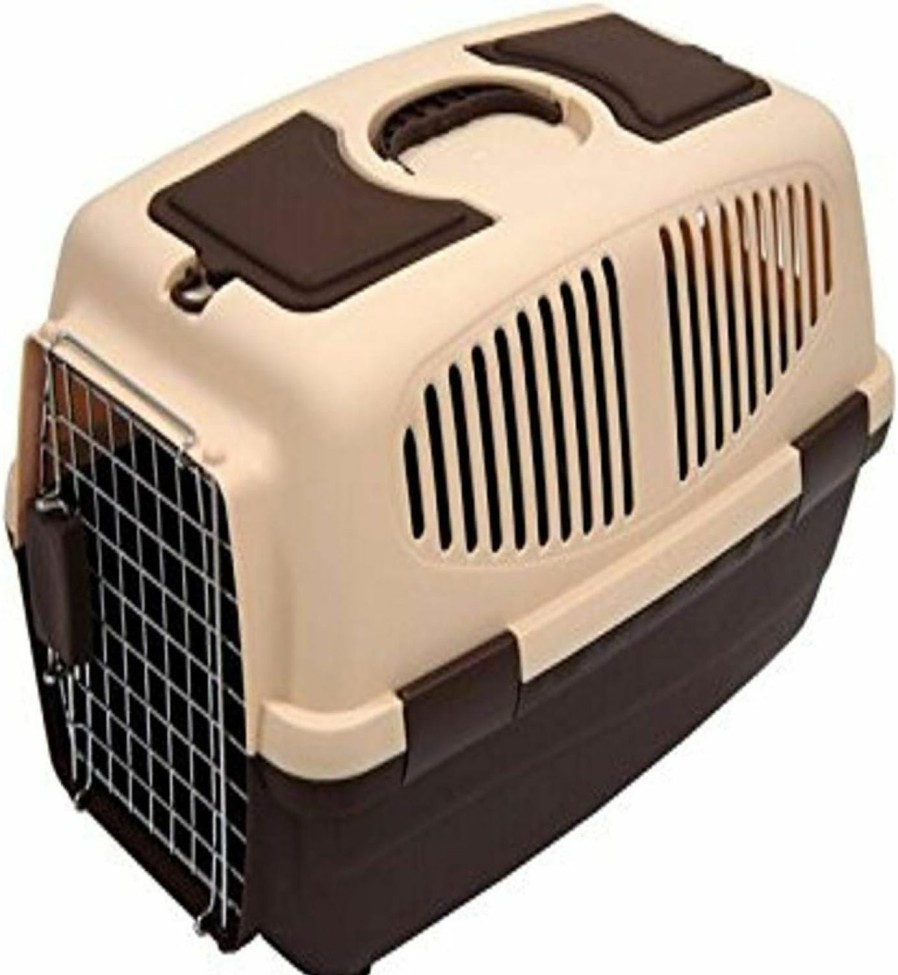 Small Animal YML | Yml Z100M-Bn Medium Plastic Travel Carrier Crate For Small Animals, Brown