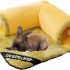 Small Animal Mechpia | Mechpia Rabbit Tunnel Bed, Removable & Plush Bunny Tunnel And Tube With Soft Mat Hideout Playground Toys For Rabbit Bunny Guinea Pig Chinchilla Kitty Cat