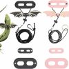 Small Animal WEBEEDY | Webeedy 2 Sets Bearded Dragon Lizard Harness Leash 3 Size Pack Leather Adjustable Dinosaur Wing Lizard Harness Leash For Bearded Dragon Lizard Reptiles Safety Outdoor Walking