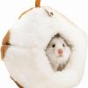 Small Animal Pawsayes | Pawsayes Hamster Warm Bed House Hideout Cushion Winter Hanging Cute Cozy Hut Hammock Nest Toy Cage Accessories For Hamster Guinea Pig Dwarf Mice