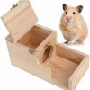 Small Animal Fabater | Home Toys For House Squirrels Gerbil Rats, Safe Hamster Home Non-Toxic Wooden Portable Hamster