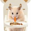 Small Animal WCDJOMOP | Hamster Chair With Tray - Handmade Wooden Hamster Dining High Chair Small Animal Cage Accessories Habitat Decor House Photo Props Small Animal Toys For Hamster Mice Rat Hedgehog Rodents (Wood)