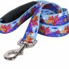 Small Animal Yellow Dog Design | Yellow Dog Design Coral Reef Ez-Grip Dog Leash With Comfort Handle 1\" Wide And 5' (60\") Long, Large