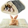 Small Animal Hamiledyi | Hamiledyi Foldable Rabbit Tent Bed,Guinea Pig Warm Hideout House Rabbit Tunnel Buuny Cage Accessories For Dwarf Rabbits Chinchilla Hedgehogs Ferrets.