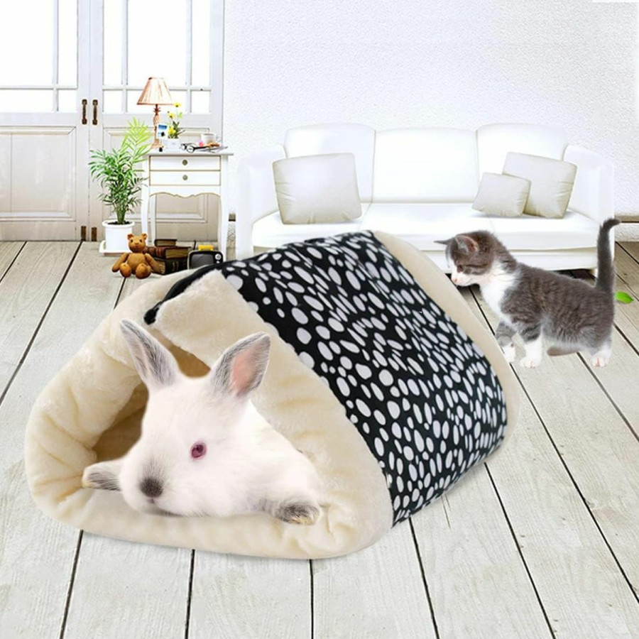 Small Animal Hamiledyi | Hamiledyi Foldable Rabbit Tent Bed,Guinea Pig Warm Hideout House Rabbit Tunnel Buuny Cage Accessories For Dwarf Rabbits Chinchilla Hedgehogs Ferrets.