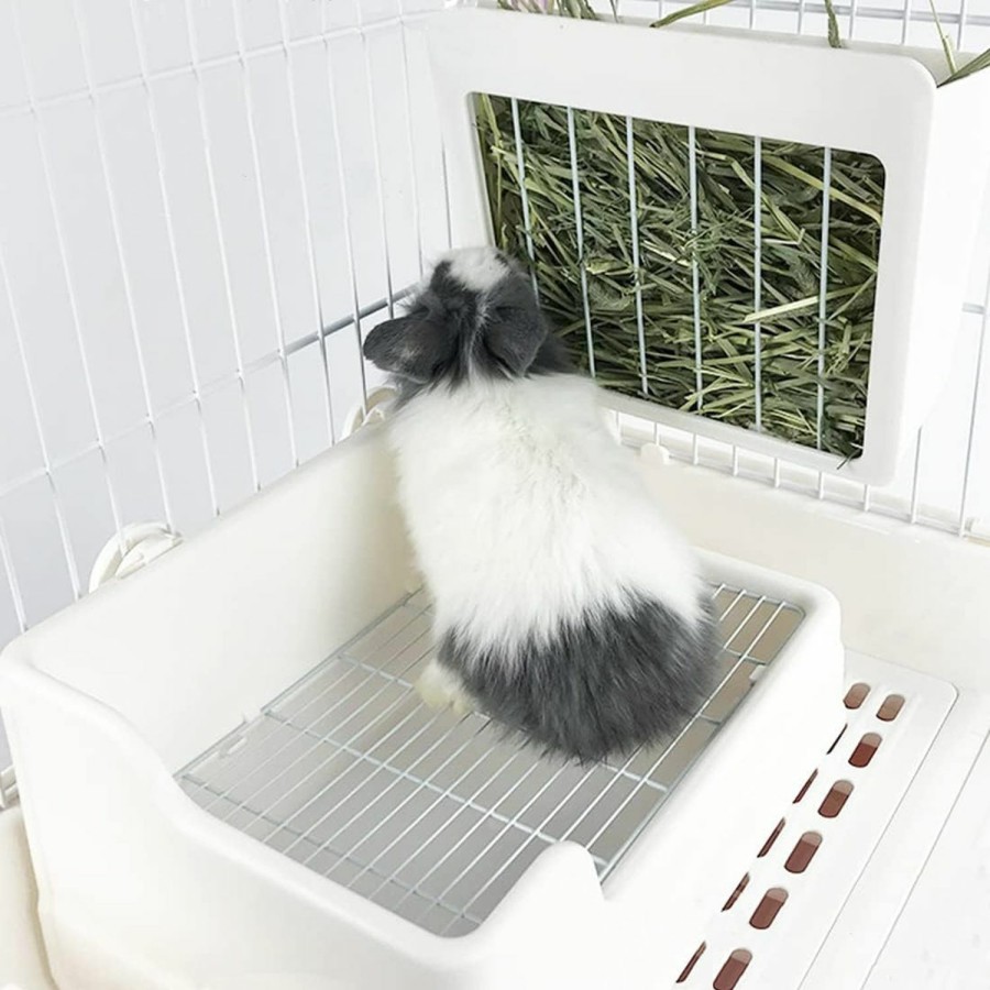 Small Animal Hamiledyi | Hamiledyi Plastic Hay Feeder Rack And Hanging Automatic Water Dispenser, Bunny Grass Manager, Gravity Water Bowl For Rabbits, Chinchillas, Guinea Pigs, Hedgehogs, Ferrets