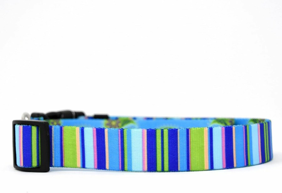 Small Animal Yellow Dog Design | Yellow Dog Design, Blue Paisley W/Stripes Dog Leash, Extra Small 3/8\" X 60\" (5 Ft.)