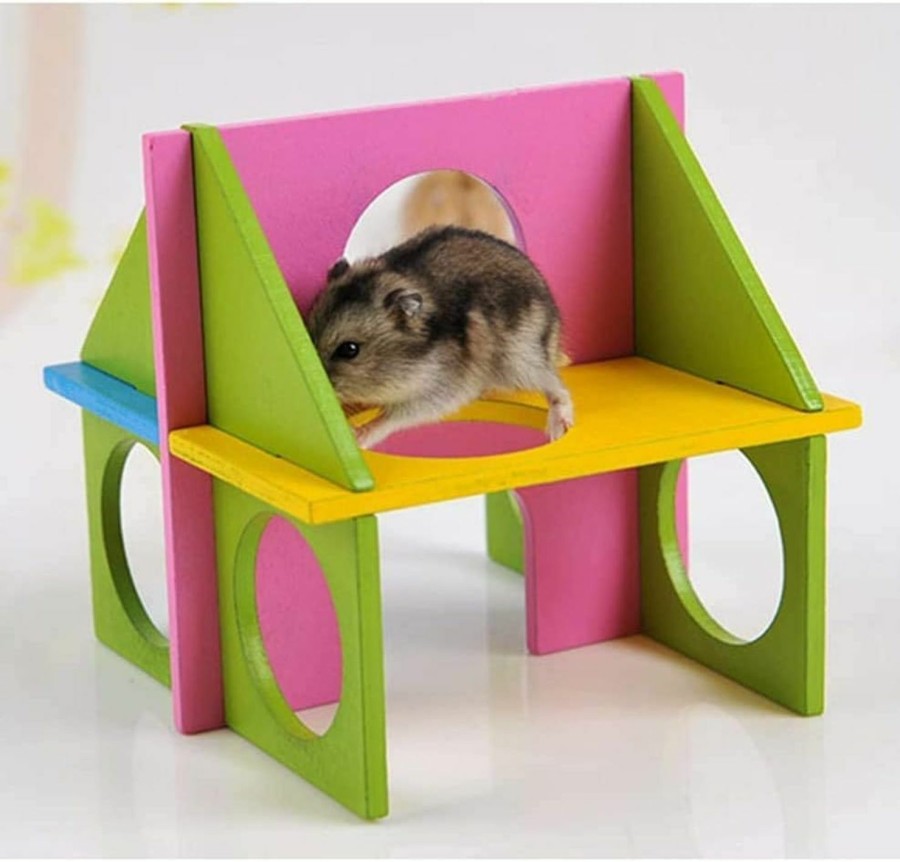 Small Animal Litewoo | Litewood Hamster Wooden Tunnel Toy Exercise House Funny Seesaw Hideaway Grinding Teeth For Small Pets Chinchilla Gerbil Rat Mouse Guinea Pig Intelligence Toy