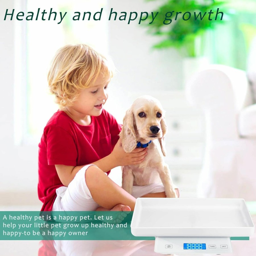 Small Animal ONE-MI | Digital Pet Scale With Tray - Perfect For Puppies, Newborns, Cats, Hamsters, Hedgehogs And Other Small Animals - 33Lb/0.03Oz Accuracy - White