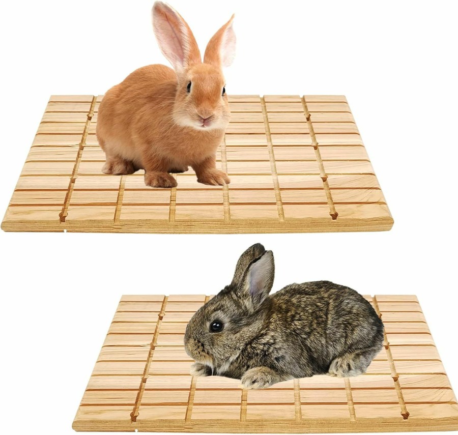 Small Animal Tfwadmx | Tfwadmx 2 Pack Rabbit Wooden Scratch Board Bunny Claws Scratching Pad Guinea Pigs Digging Platform Teeth Grinding Toys For Small Animal Hamster Chinchilla Hedgehog