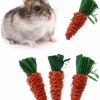 Small Animal Szecl | Szecl 3Pcs Carrot Rattan Hamster Chews For Teeth Grinding, Pet Mineral Chew Stone, Animals Bite Gnawing Treats For Rabbits Guinea Pigs Play Entertainment, Pet Cage Accessories Tooth Cleaning Tool