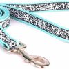 Small Animal Yellow Dog Design | Yellow Dog Design Chantilly Teal Ez-Grip Dog Leash With Comfort Handle, Small/Medium