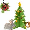 Small Animal ALI2 | Ali2 Rabbit Feeder Toys, Rabbit Christmas Tree Foraging Toys, Guinea Pig Feeder Toys, Bunny Interactive Toy Xmas Gift Habitat Decor For Small Animals