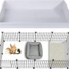 Small Animal Geelin | Geelin 2 Pack 26\" X 13.5\" Corrugated Plastic Cage Liners Base 1 X 2 Panel Size Guinea Pig Cage Liner For Guinea Pigs Hedgehogs Rabbits Applied With C&C Cages, White