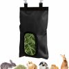 Small Animal uarkutai | Uarkutai Hanging Hay Feeder Bag For Rabbit Bunny Guinea Pig Chinchilla Hamsters Rats And Other Small Pets Small Animal (Black, 1 Hole)