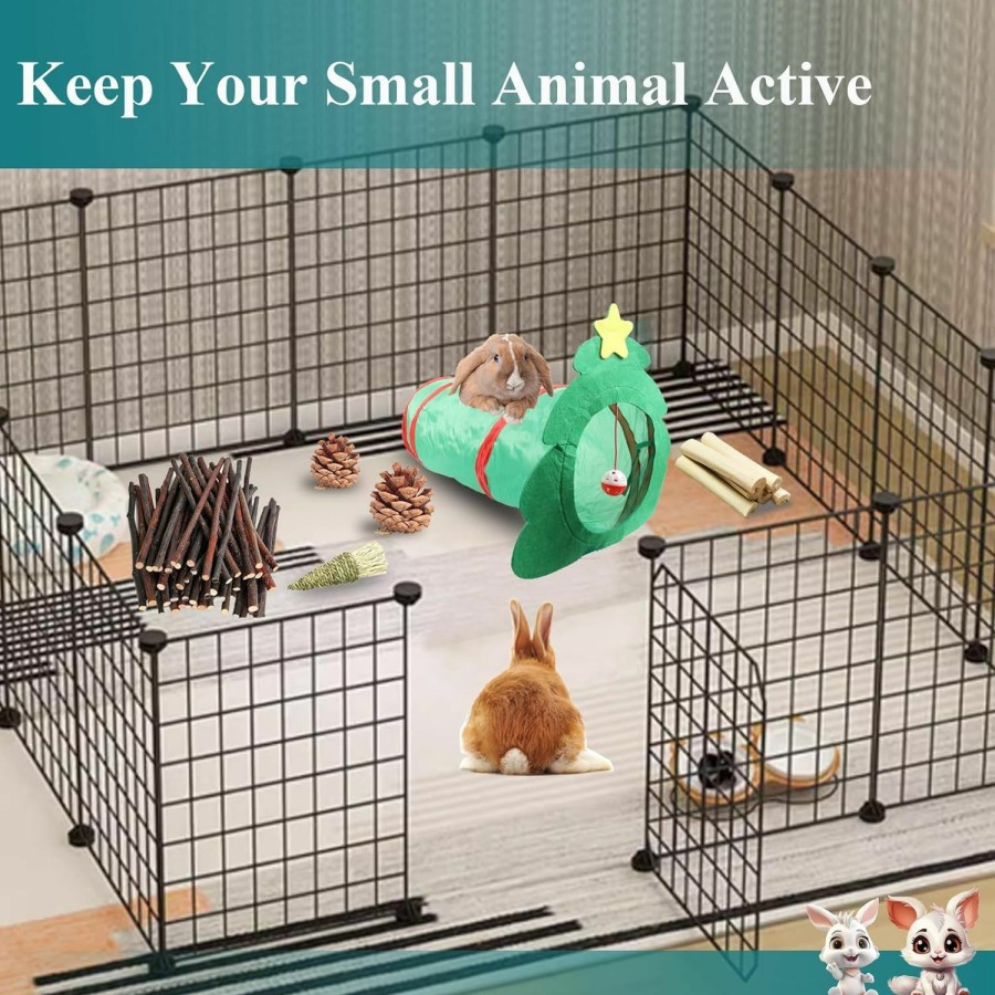 Small Animal Grddaef | Grddaef Rabbit Toys, Bunny Hideout Tunnel And Tubes Guinea Pig Chew Toys For Hamster Chinchilla Ferret Rat