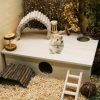 Small Animal Rubor | Rubor Multi-Chamber Hamster House Maze, Hamster Hideout Small Pets Woodland House Habitats Decor, Hamster Tunnels Activity Hamster Burrow For Hamster Mice Gerbils Lemming