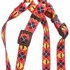 Small Animal Yellow Dog Design | Yellow Dog Design Mustaches With Argyle Step-In Dog Harness, Medium-3/4 Wide And Fits Chest Of 15 To 25\"