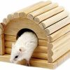 Small Animal LWINGFLYER | Hamster Wood Ladder Swing Seesaw Toy For Cage Excise Gift Small Pet Dwarf Rat Mouse Gerbil Chinchilla Guinea Pig (House 1 Pack)