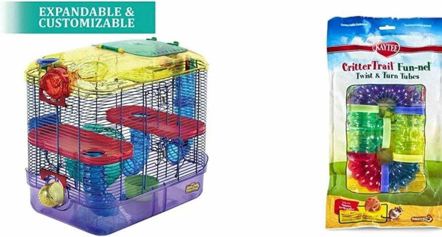 Small Animal Kaytee | Kaytee Crittertrail Two Level Habitat For Pet Dwarf Hamsters, Gerbils Or Mice