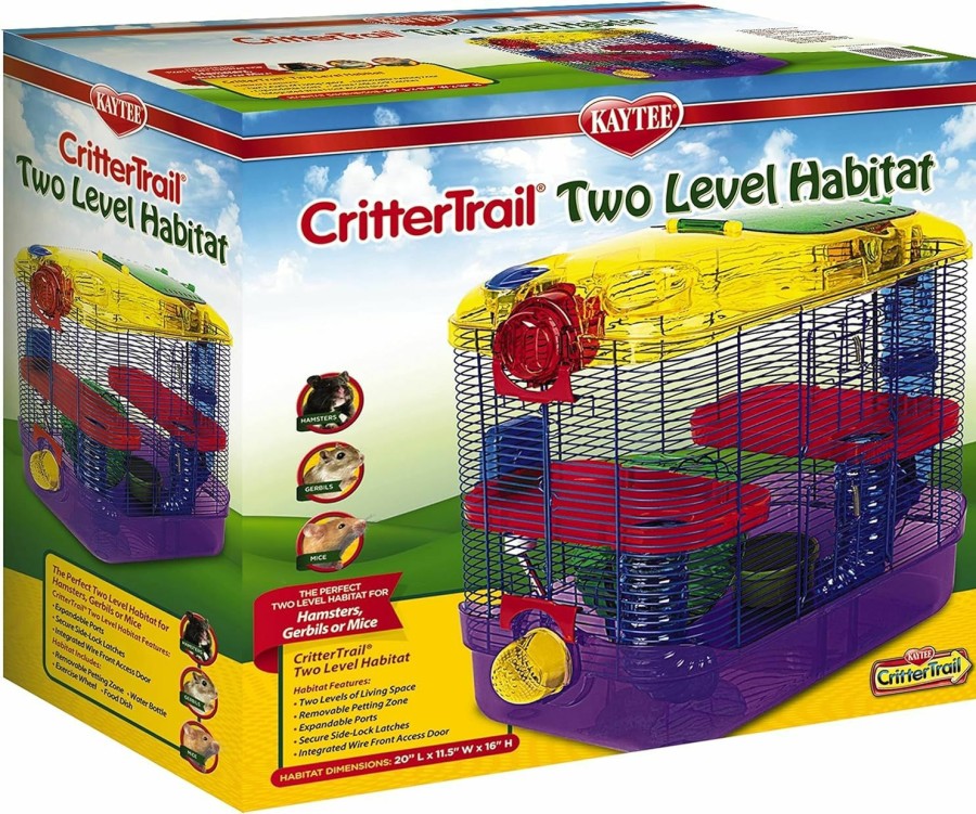 Small Animal Kaytee | Kaytee Crittertrail Two Level Habitat For Pet Dwarf Hamsters, Gerbils Or Mice