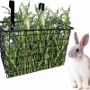 Small Animal kathson | Kathson Rabbit Slow Hay Feeder, Metal Hay Rack 0.8\" Mesh Holes Bunny Hay Feeder Rack Slow Down Eating Minimize Waste And Mess Pet Metal Hookable Manger For Rabbit Bunny Guinea Pig Chinchilla