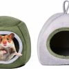 Small Animal Udebohe | Udebohe Guinea Pig Beds 2 Pack, Washable Hamster Cave Hideout Small Animal Bed Cage Accessories Small Pet House Warm Winter Nest For Dwarf Rabbits Hedgehogs Chinchillas Ferrets Dutch Pigs