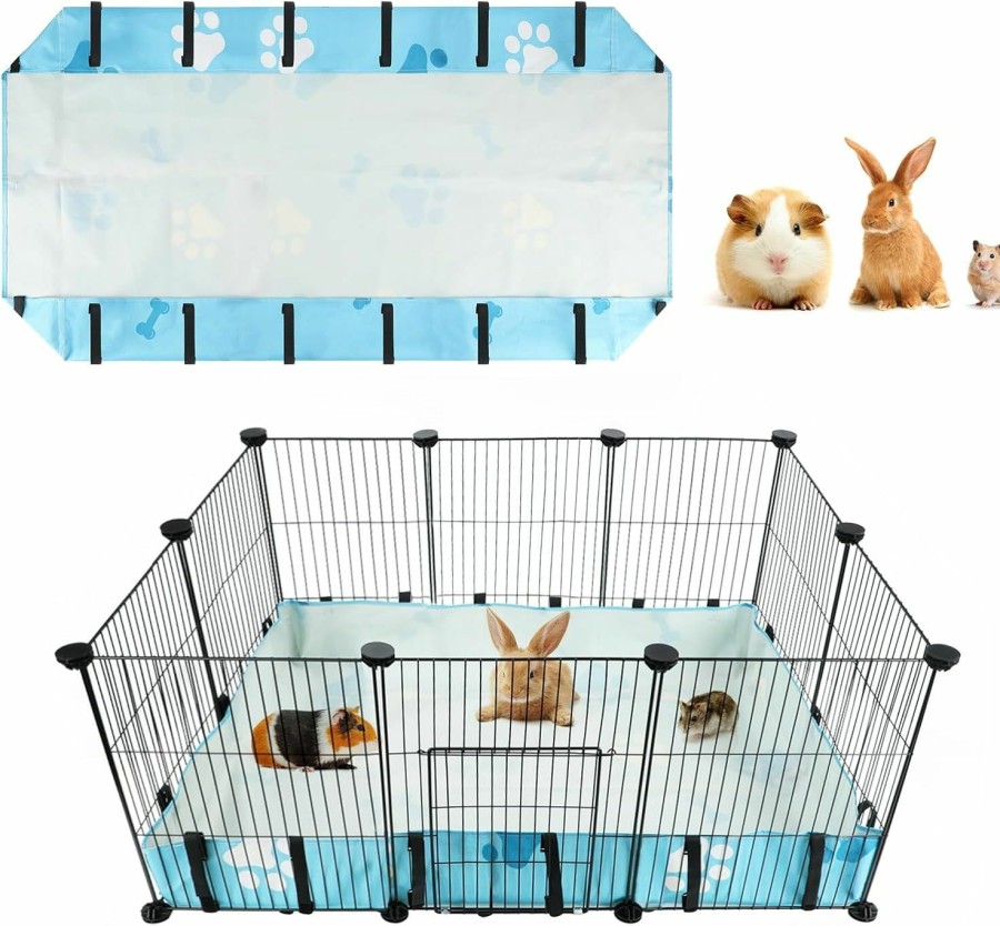 Small Animal FHTONGE | Fhtonge 48X24 Guinea Pig Cage Bottom Tarp For C&C Cage Panel, Waterproof Guinea Pig Cage Liner Base Washable Small Animal Cage Bedding For Hamster Chinchilla Hedgehog Ferret Rabbit Habitat(No Cage)