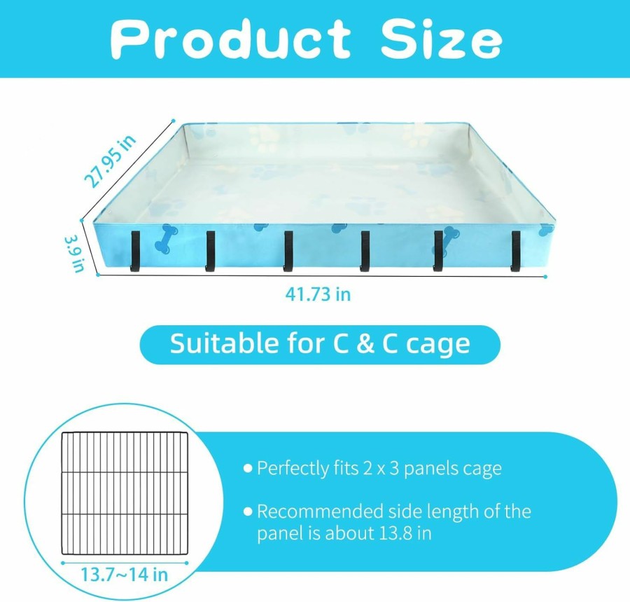 Small Animal FHTONGE | Fhtonge 48X24 Guinea Pig Cage Bottom Tarp For C&C Cage Panel, Waterproof Guinea Pig Cage Liner Base Washable Small Animal Cage Bedding For Hamster Chinchilla Hedgehog Ferret Rabbit Habitat(No Cage)