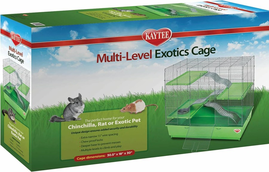 Small Animal Kaytee | Kaytee My First Home Multi-Level Exotics Habitat For Pet Chinchillas, Rats, Degus, Sugar Gliders And Other Exotic Small Animals