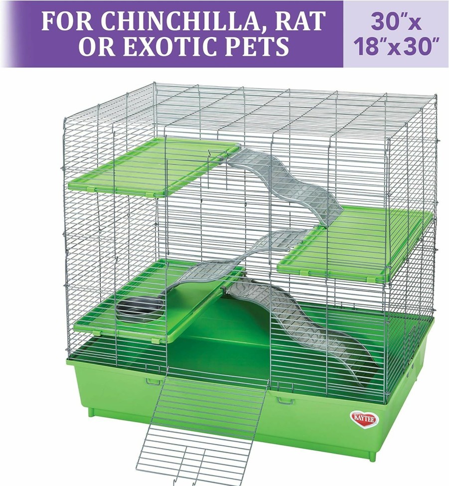 Small Animal Kaytee | Kaytee My First Home Multi-Level Exotics Habitat For Pet Chinchillas, Rats, Degus, Sugar Gliders And Other Exotic Small Animals