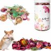 Small Animal JINGHANGER | 5.5 Oz Natural Flower & Herb Hamster Bedding, Small Animal Soft Flower And Dried Fruit For Hamster Cages And Habitat Decor, Flower Bedding Odor Control For Hamster Chinchilla And Other Small Pet