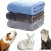 Small Animal HAICHEN TEC | 3 Pack Guinea Pig Blankets Hamster Flannel Bunny Blanket Cage Liners Small Pet Fleece Sleep Blankets Bedding Mats Bath Towels For Hamster Guinea Pig Rabbit Kitten Chinchilla Hedgehog (M, 3 Pack)