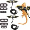 Small Animal Qusmeiyici | 2 Sets/6 Pcs Bearded Dragon Leash Adjustable Bearded Dragon Carrier Bearded Dragon Harness And Lizard Leash With Wings For Small Pet Lizard Reptiles Bearded Dragon Accessories Bearded Dragon Toys