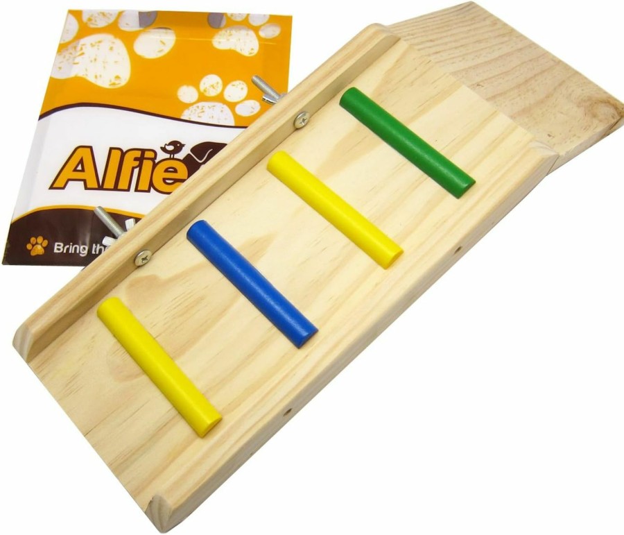 Small Animal Alfie | Alfie Pet - John Wood Ladder Platform For Mouse, Chinchilla, Rat, Gerbil And Dwarf Hamster