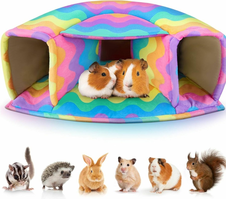 Small Animal Unicorn Catcher | Unicorn Catcher Guinea Pig Hideout Large Guinea Pig Bed Cozy Guinea Pig House Warm Guinea Pig Tunnel Washable Guinea Pig Accessories For Small Pet Hamster/Chinchilla/Bunny