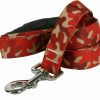 Small Animal Yellow Dog Design | Yellow Dog Design Camo Red Ez-Grip Dog Leash With Comfort Handle 1\" Wide And 5' (60\") Long, Large